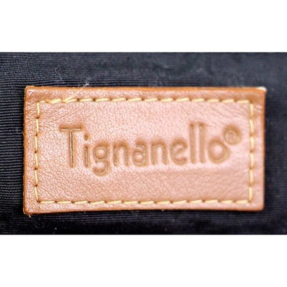 Tignanello BROWN GENUINE LEATHER MEDIUM TOP HANDLE SHOULDER BAG HANDBAG PURSE - Picture 10 of 14